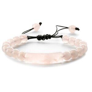 Natural Stone Beaded Woven Adjustable Bracelet , Pink, Green, Tigers Eye